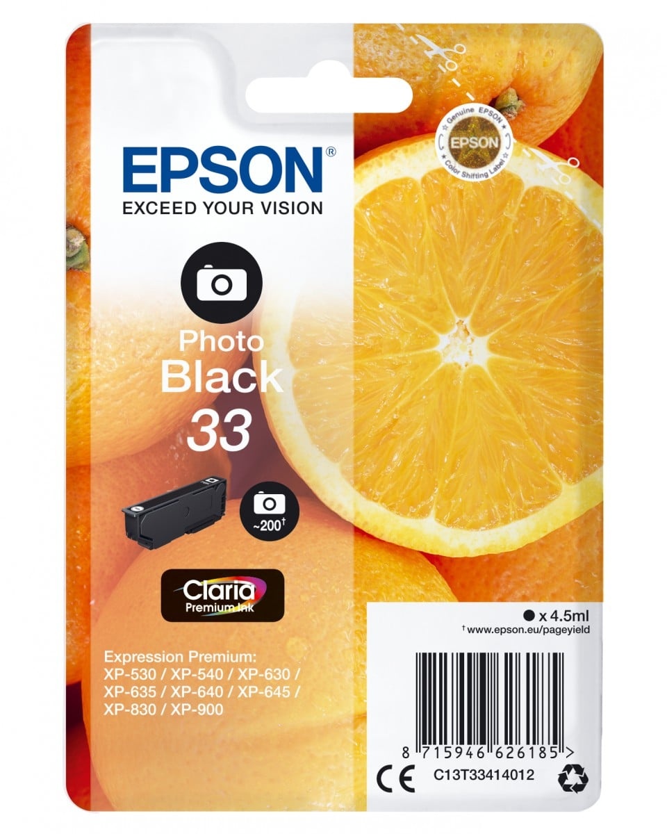 EPSON Epson Oranges Cartuccia Nero foto T33 Claria Premium - STAMPANTI E SCANNER | TecnoCARE.net Sabaudia, Latina, Terracina, San Felice Circeo e Pontinia
