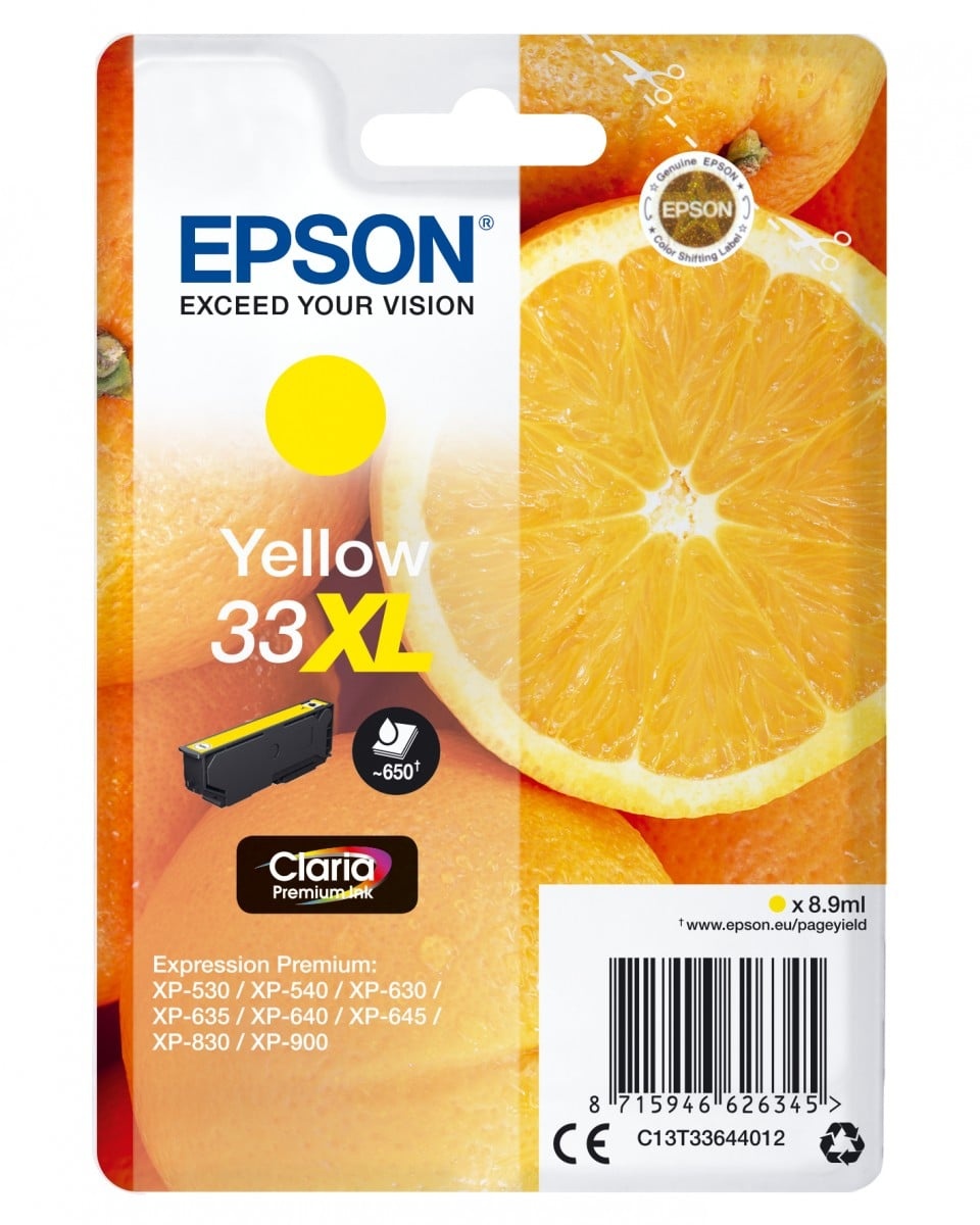 EPSON Epson Oranges Cartuccia Giallo T33XL Claria Premium - STAMPANTI E SCANNER | TecnoCARE.net Sabaudia, Latina, Terracina, San Felice Circeo e Pontinia