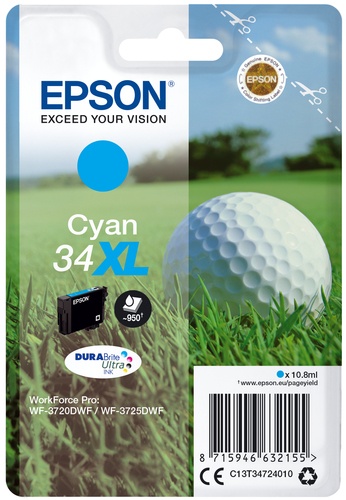 EPSON EPSON CART. INK CIANO 34XL SERIE PALLINA DA GOLF - CARTUCCE INKJET | TecnoCARE.net Sabaudia, Latina, Terracina, San Felice Circeo e Pontinia