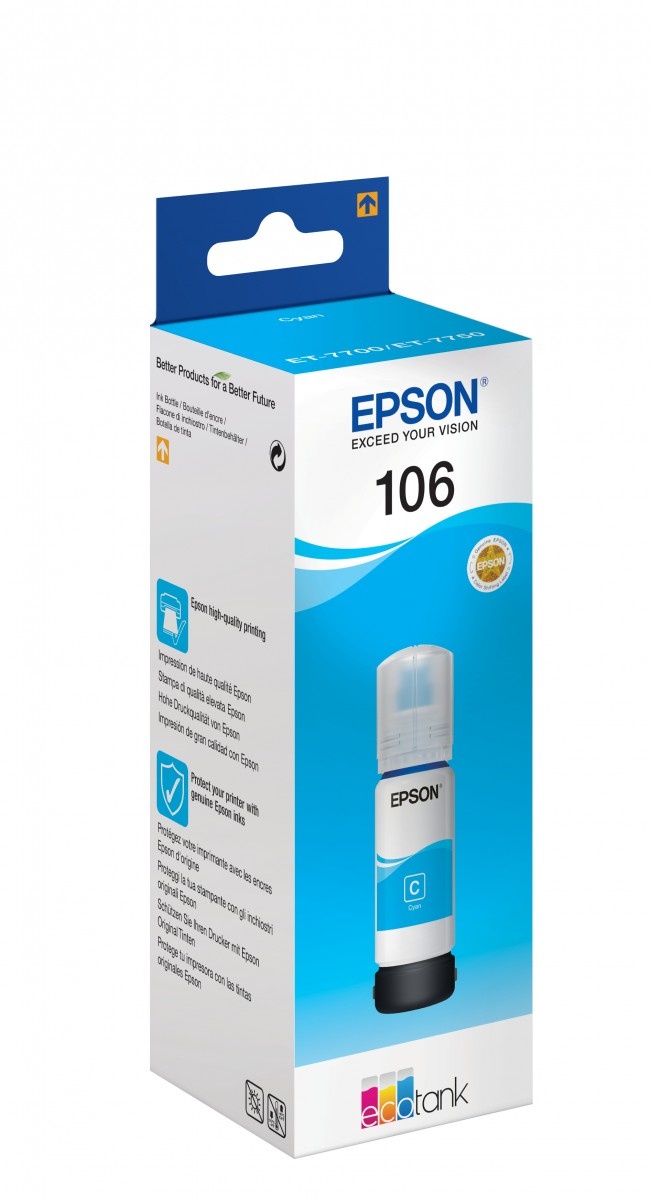 EPSON Epson 106 EcoTank Cyan ink bottle - STAMPANTI E SCANNER | TecnoCARE.net Sabaudia, Latina, Terracina, San Felice Circeo e Pontinia
