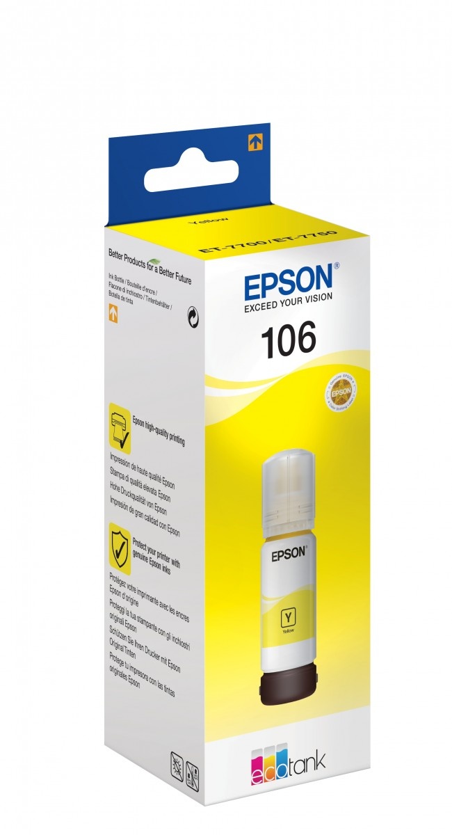EPSON Epson 106 EcoTank Yellow ink bottle - STAMPANTI E SCANNER | TecnoCARE.net Sabaudia, Latina, Terracina, San Felice Circeo e Pontinia