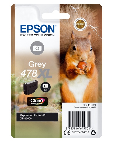 EPSON EPSON CART INK GRIGIO PHOTO HD 478XL SCOIATTO - CARTUCCE INKJET | TecnoCARE.net Sabaudia, Latina, Terracina, San Felice Circeo e Pontinia