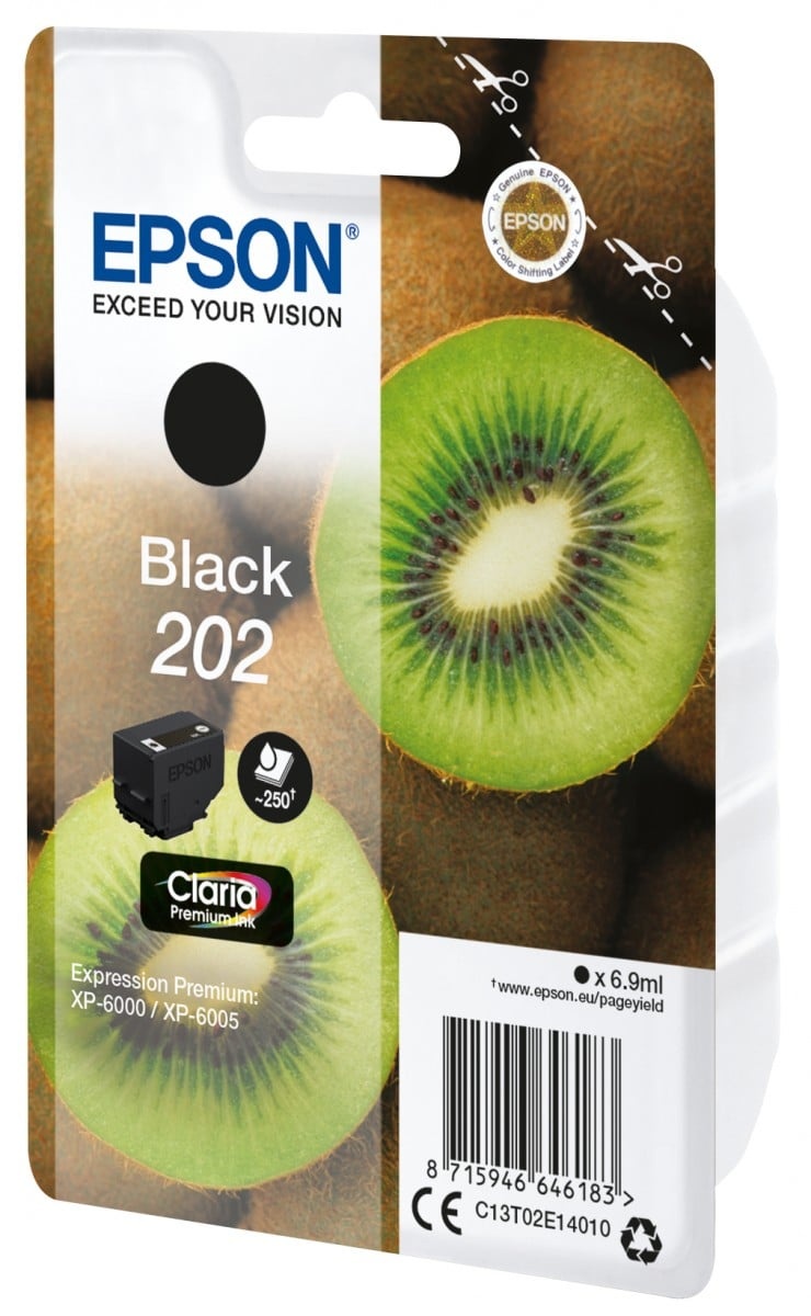 EPSON Epson Kiwi Singlepack Black 202 Claria Premium Ink - STAMPANTI E SCANNER | TecnoCARE.net Sabaudia, Latina, Terracina, San Felice Circeo e Pontinia