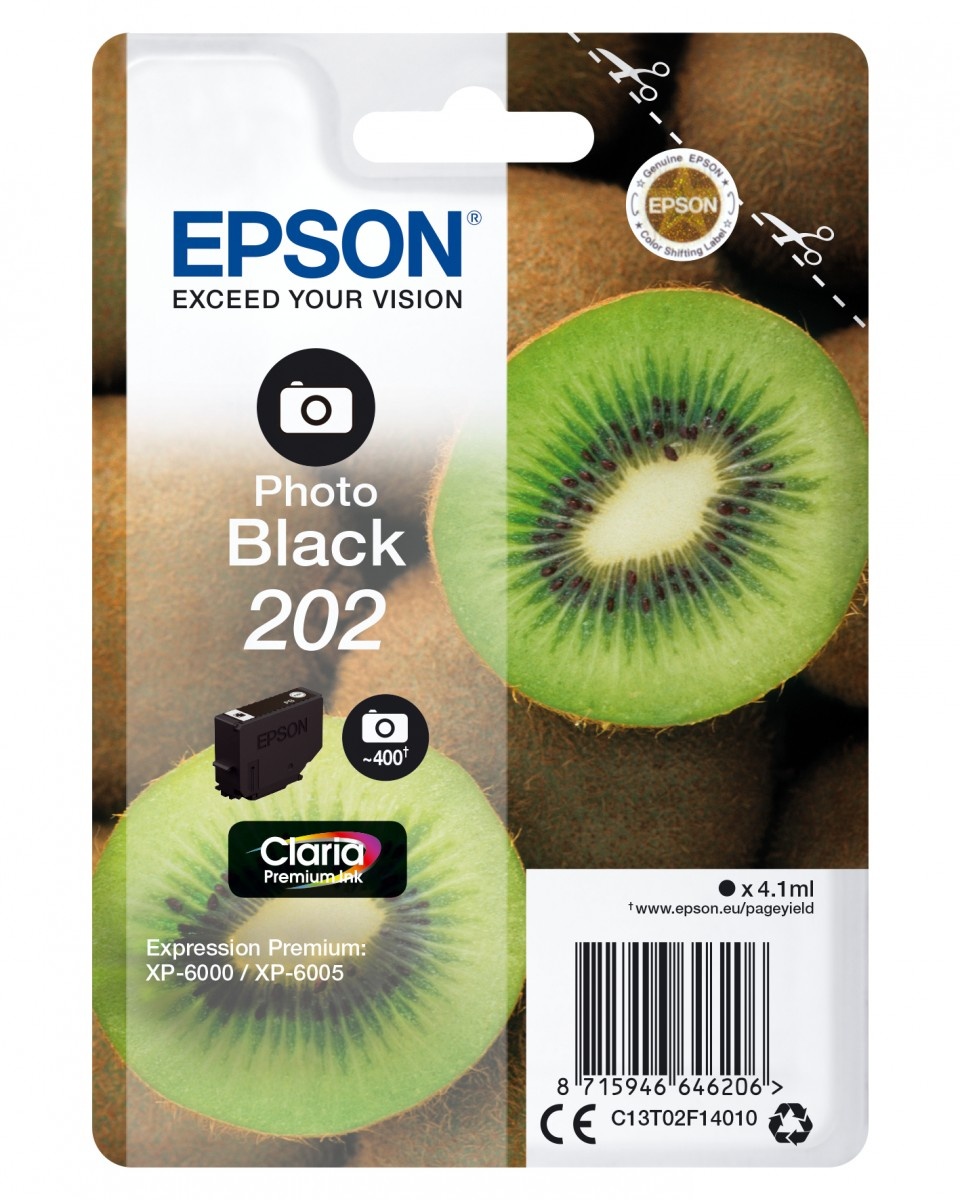 EPSON Epson Kiwi Singlepack Photo Black 202 Claria Premium Ink - STAMPANTI E SCANNER | TecnoCARE.net Sabaudia, Latina, Terracina, San Felice Circeo e Pontinia