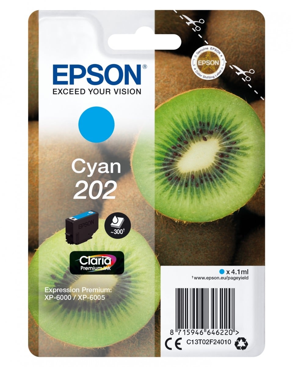 EPSON Epson Kiwi Singlepack Cyan 202 Claria Premium Ink - STAMPANTI E SCANNER | TecnoCARE.net Sabaudia, Latina, Terracina, San Felice Circeo e Pontinia