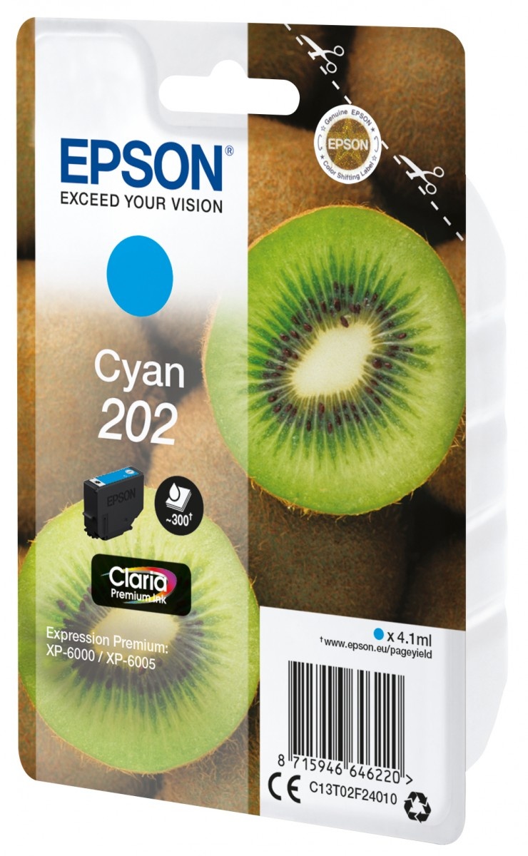EPSON Epson Kiwi Singlepack Cyan 202 Claria Premium Ink - STAMPANTI E SCANNER | TecnoCARE.net Sabaudia, Latina, Terracina, San Felice Circeo e Pontinia