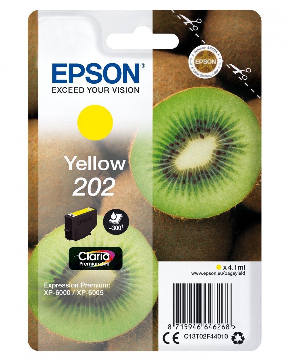 EPSON Epson Kiwi Singlepack Yellow 202 Claria Premium Ink - STAMPANTI E SCANNER | TecnoCARE.net Sabaudia, Latina, Terracina, San Felice Circeo e Pontinia