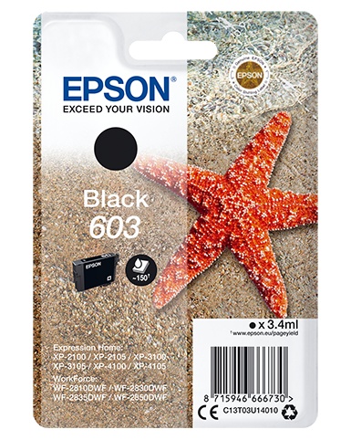 EPSON EPSON CARTUCCIA INK NERO,  STELLA MARINA, 603 - CARTUCCE INKJET | TecnoCARE.net Sabaudia, Latina, Terracina, San Felice Circeo e Pontinia