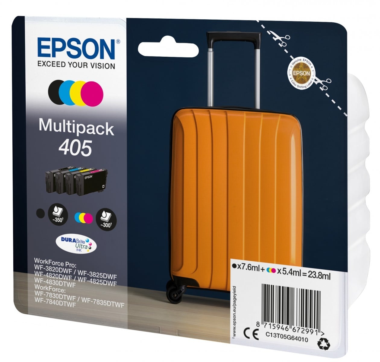 EPSON Epson Multipack 4-colours 405 DURABrite Ultra Ink - STAMPANTI E SCANNER | TecnoCARE.net Sabaudia, Latina, Terracina, San Felice Circeo e Pontinia