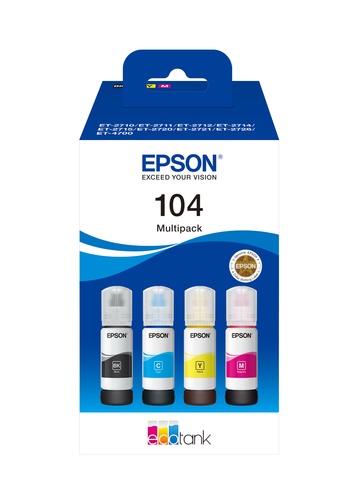 EPSON EPSON CART INK 104 ECOTANK 4-COLOUR MULTIPACK - CARTUCCE INKJET | TecnoCARE.net Sabaudia, Latina, Terracina, San Felice Circeo e Pontinia