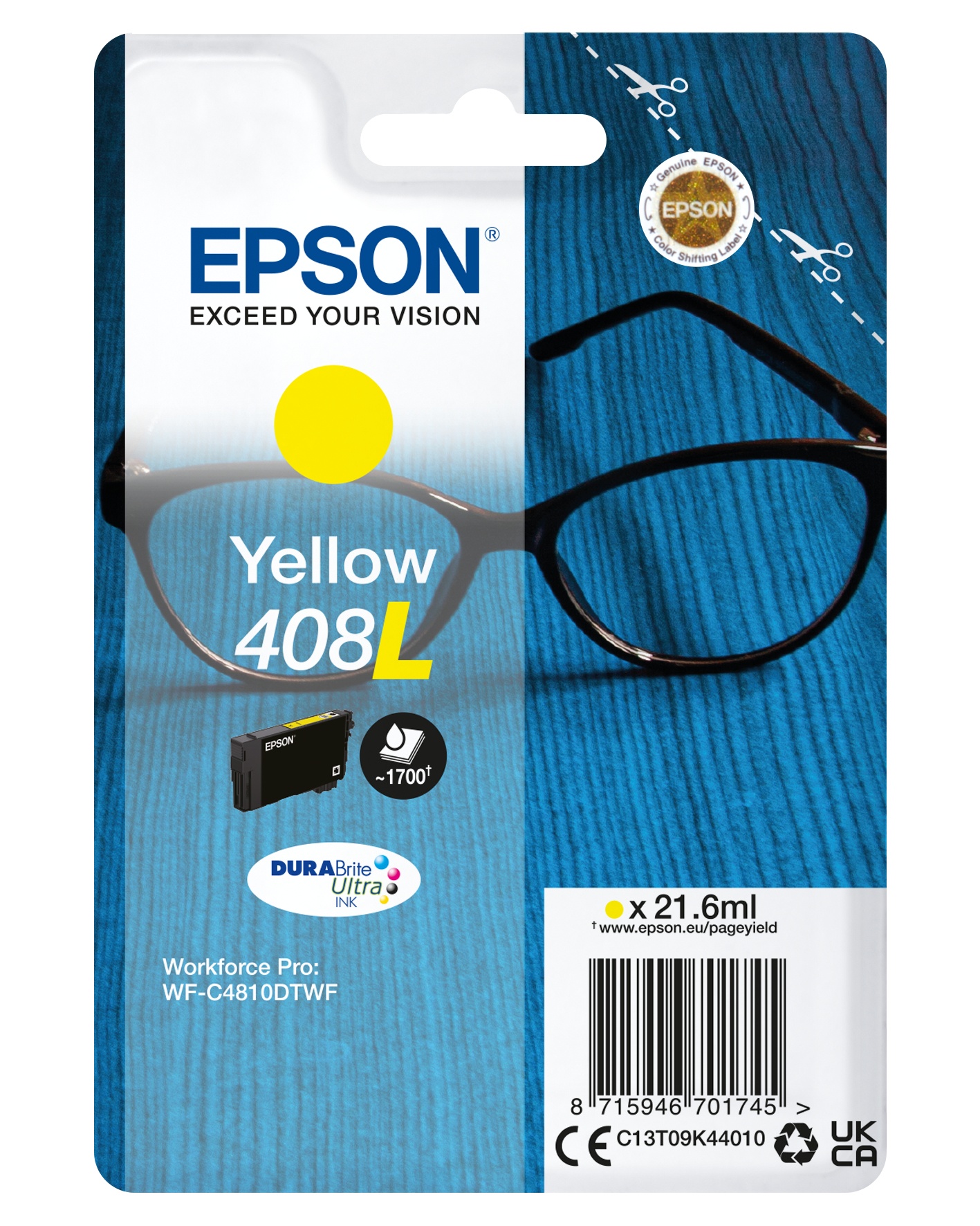 EPSON EPSON CARTUCCIA GIALLO 408L DURABRITE ULTRA INK - CARTUCCE INKJET | TecnoCARE.net Sabaudia, Latina, Terracina, San Felice Circeo e Pontinia
