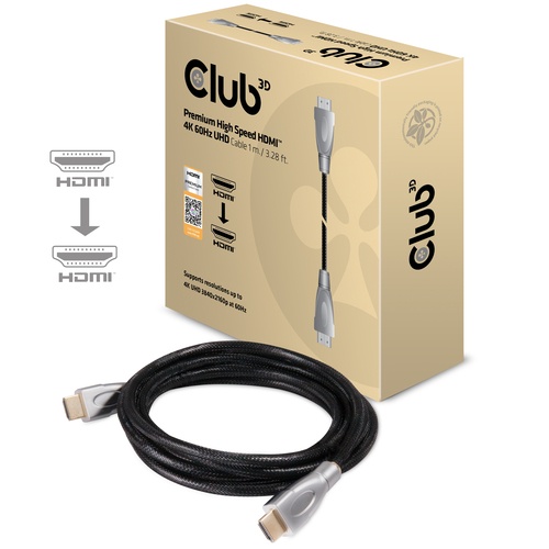 CLUB3D CLUB3D CAVO HDMI 2.0 MASCHIO TO HDMI 2.0 MASCHIO HIGH SPEED 4K UHD 1M - CAVI HDMI/VGA/DVI/DP | TecnoCARE.net Sabaudia, Latina, Terracina, San Felice Circeo e Pontinia