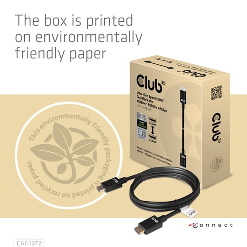 CLUB3D CLUB3D HDMI 2.1 MALE TO HDMI 2.1 MALE ULTRA HIGH SPEED 10K 120HZ  2M/ 6.56FT - CAVI HDMI/VGA/DVI/DP | TecnoCARE.net Sabaudia, Latina, Terracina, San Felice Circeo e Pontinia