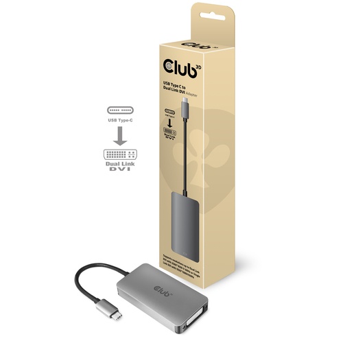 CLUB3D CLUB3D USB TYPE C TO DVI DUAL LINK SUPPORTS 4K30HZ RESOLUTIONS - ADATTATORI | TecnoCARE.net Sabaudia, Latina, Terracina, San Felice Circeo e Pontinia