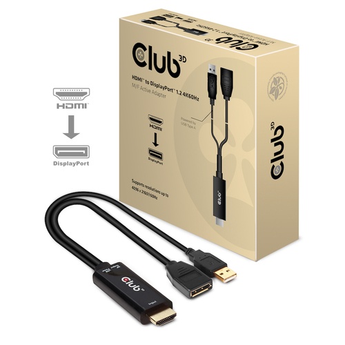 CLUB3D CLUB3D HDMI 2.0 TO DISPLAYPORT 1.2 4K60HZ HDR M/F ACTIVE ADAPTER - ADATTATORI | TecnoCARE.net Sabaudia, Latina, Terracina, San Felice Circeo e Pontinia