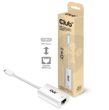 CLUB3D CLUB3D USB TYPE C 3.1 GEN 1 GEN 1  MALE  TO 1GB ETHERNET FEMALE ACTIVE ADAPTER - ADATTATORI | TecnoCARE.net Sabaudia, Latina, Terracina, San Felice Circeo e Pontinia
