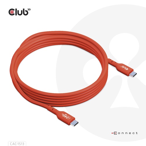 CLUB3D CLUB3D USB2 TYPE-C Bi-DIRECTIONAL USB-IF CERTIFIED CABLE DATA 480Mb, PD 240W(48V/5A) EPR M/M 3m / 9 - CAVI USB | TecnoCARE.net Sabaudia, Latina, Terracina, San Felice Circeo e Pontinia