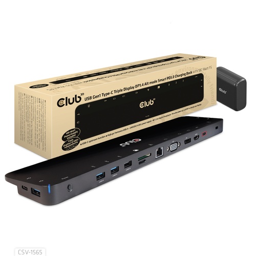 CLUB3D CLUB 3D DOCKING STATION USB-C GEN 1 TRIPLE DP 100W POWER SUPPLY - DOCKING STATION | TecnoCARE.net Sabaudia, Latina, Terracina, San Felice Circeo e Pontinia