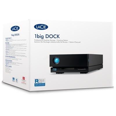LACIE LaCie 1big Dock disco rigido esterno 24 TB 7200 RPM 3.5" USB Type-A / USB Type-C 3.2 Gen 1 (3.1 Gen 1) Nero - SUPPORTI PER LA MEMORIZZAZIONE | TecnoCARE.net Sabaudia, Latina, Terracina, San Felice Circeo e Pontinia