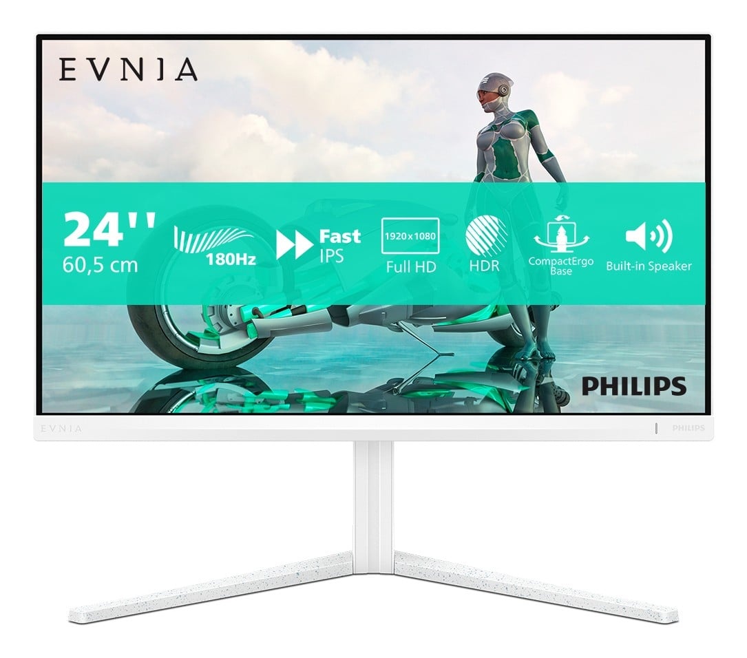 PHILIPS Philips Evnia 24M2N3201A/00 Monitor PC 60,5 cm (23.8") 1920 x 1080 Pixel Full HD LCD Bianco - MONITOR E ACCESSORI | TecnoCARE.net Sabaudia, Latina, Terracina, San Felice Circeo e Pontinia