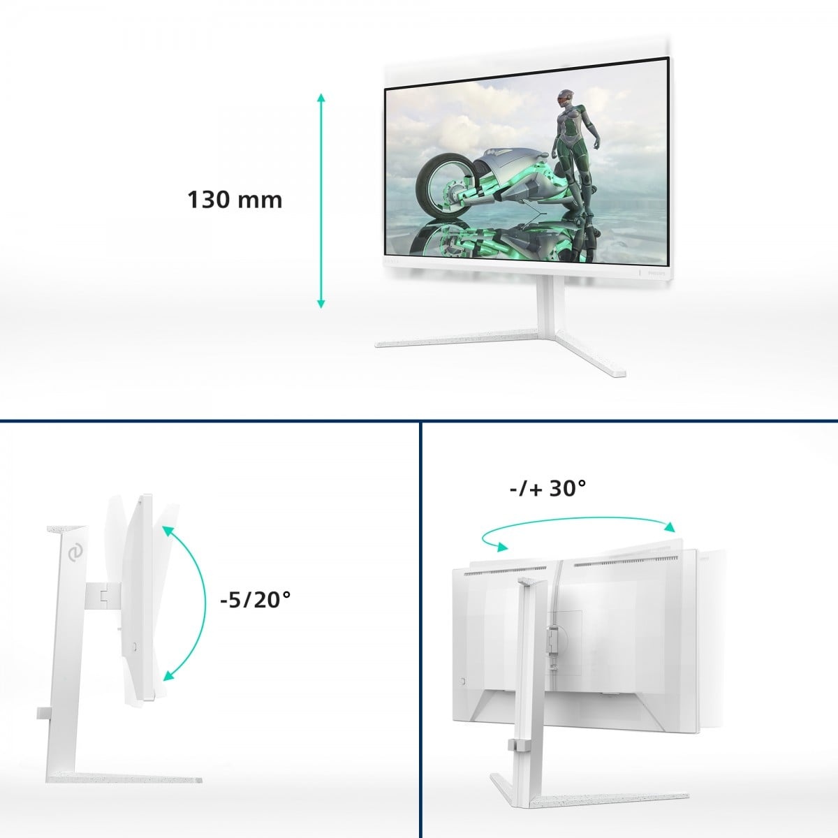 PHILIPS Philips Evnia 24M2N3201A/00 Monitor PC 60,5 cm (23.8") 1920 x 1080 Pixel Full HD LCD Bianco - MONITOR E ACCESSORI | TecnoCARE.net Sabaudia, Latina, Terracina, San Felice Circeo e Pontinia