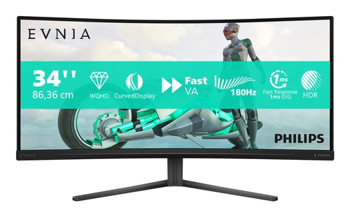 PHILIPS Philips Evnia 34M2C3500L/00 Monitor PC 86,4 cm (34") 3440 x 1440 Pixel Wide Quad HD LCD Nero - MONITOR E ACCESSORI | TecnoCARE.net Sabaudia, Latina, Terracina, San Felice Circeo e Pontinia