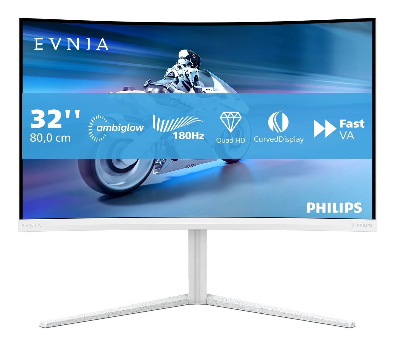 PHILIPS Philips Evnia 5000 32M2C5501/00 Monitor PC 80 cm (31.5") 2560 x 1440 Pixel Quad HD LCD Bianco - MONITOR E ACCESSORI | TecnoCARE.net Sabaudia, Latina, Terracina, San Felice Circeo e Pontinia