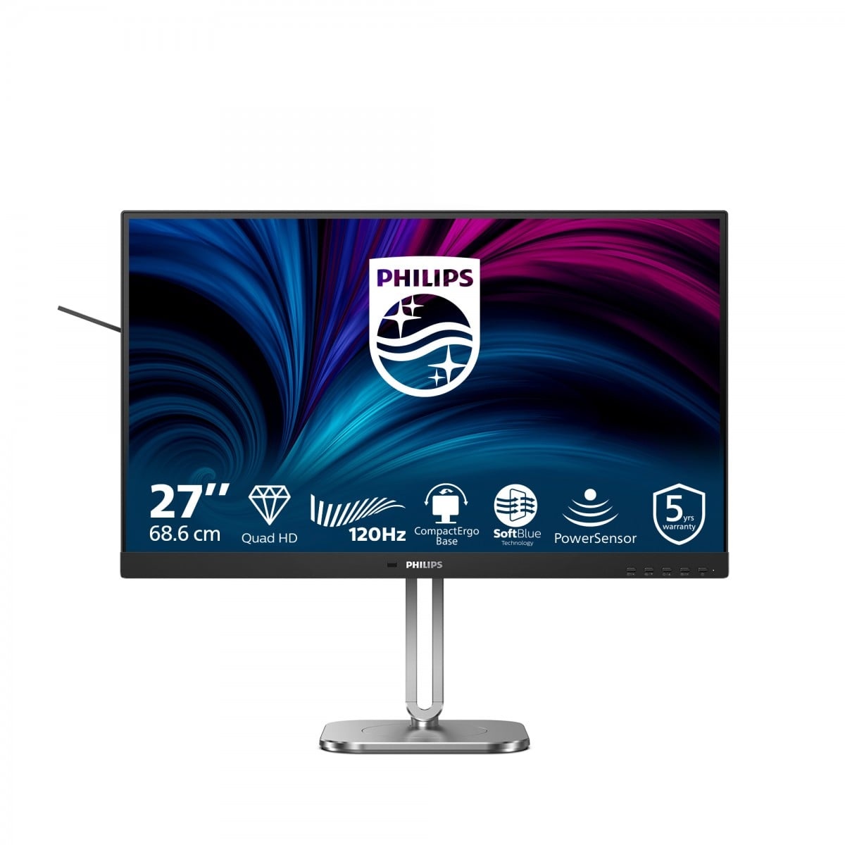 PHILIPS Philips Serie 4000 27B2N4500/00 Monitor PC 68,6 cm (27") 2560 x 1440 Pixel Quad HD LCD Grigio - MONITOR E ACCESSORI | TecnoCARE.net Sabaudia, Latina, Terracina, San Felice Circeo e Pontinia