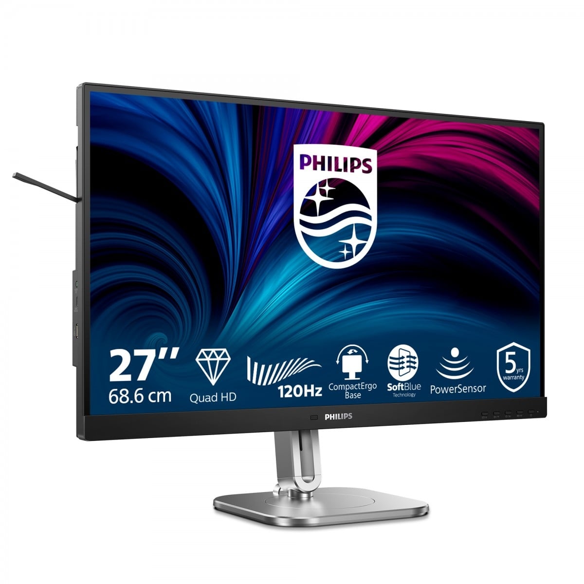 PHILIPS Philips Serie 4000 27B2N4500/00 Monitor PC 68,6 cm (27") 2560 x 1440 Pixel Quad HD LCD Grigio - MONITOR E ACCESSORI | TecnoCARE.net Sabaudia, Latina, Terracina, San Felice Circeo e Pontinia