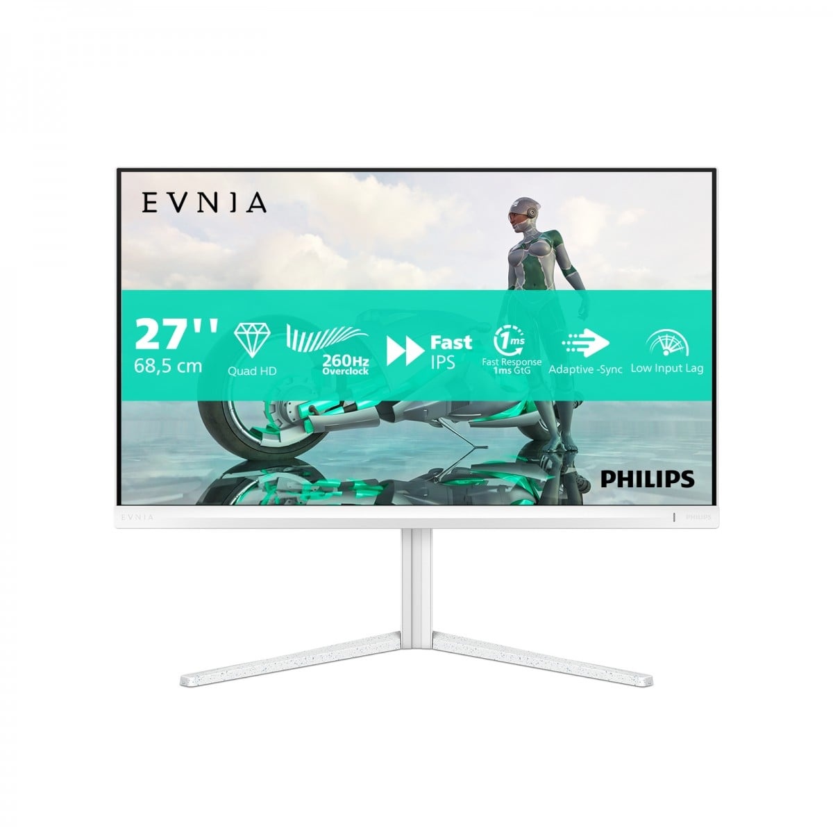 PHILIPS Philips Evnia 27M2N3501PA/00 Monitor PC 68,6 cm (27") 2560 x 1440 Pixel Quad HD LCD Bianco - MONITOR E ACCESSORI | TecnoCARE.net Sabaudia, Latina, Terracina, San Felice Circeo e Pontinia