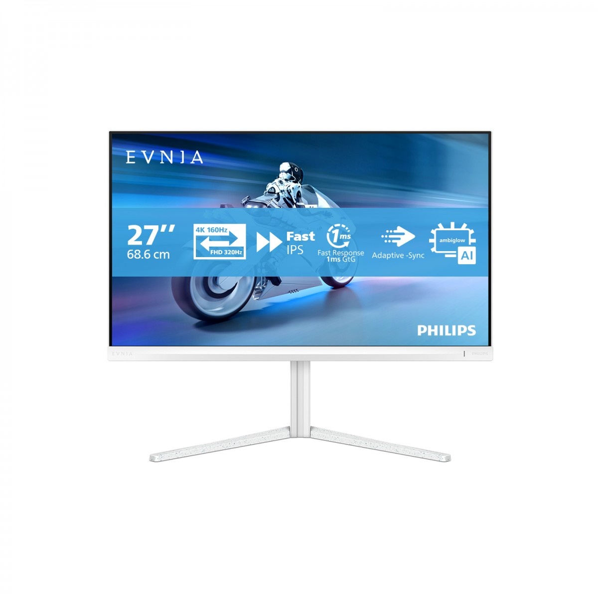 PHILIPS Philips Evnia 5000 Monitor PC 68,6 cm (27") 3840 x 2160 Pixel 4K Ultra HD LCD Bianco - MONITOR E ACCESSORI | TecnoCARE.net Sabaudia, Latina, Terracina, San Felice Circeo e Pontinia