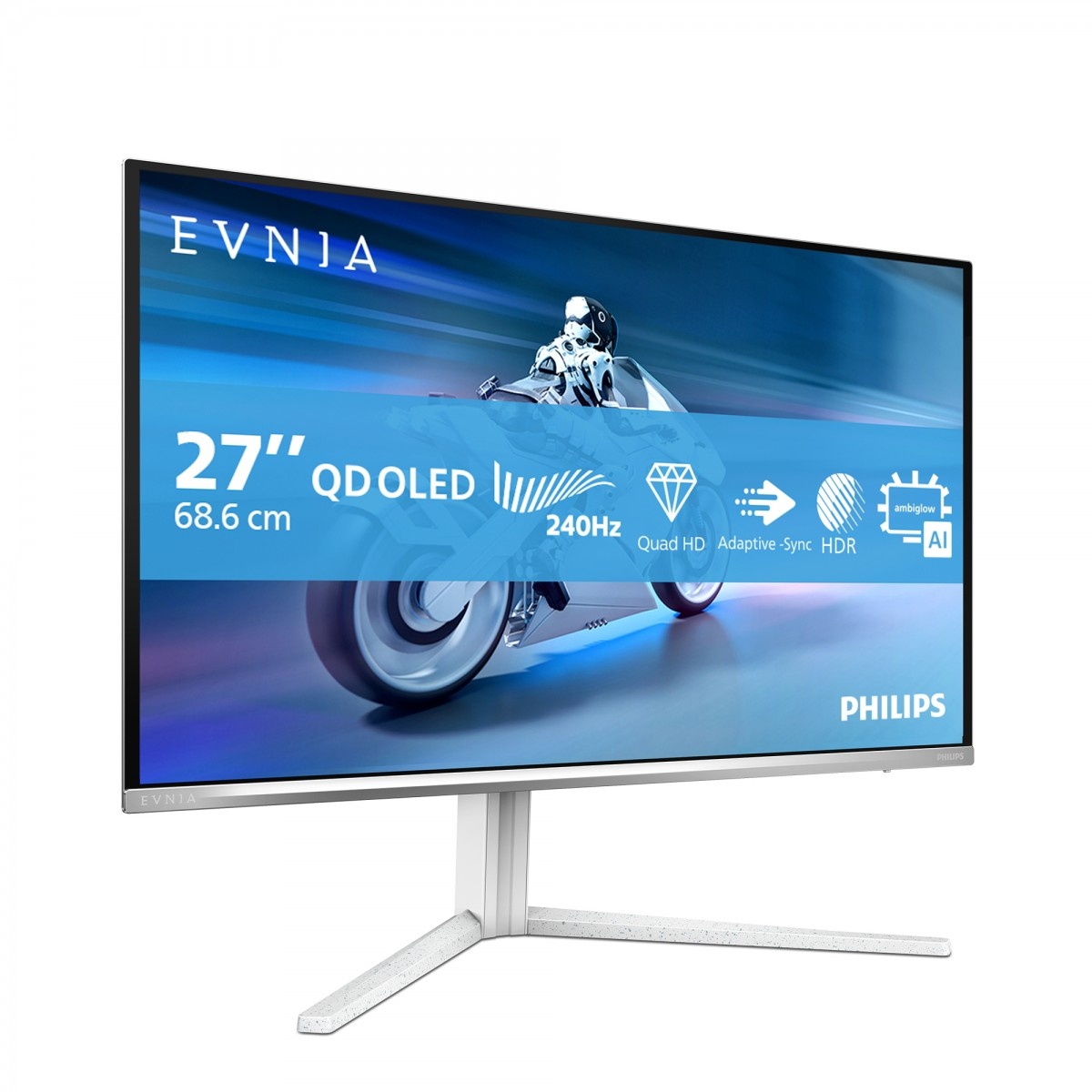PHILIPS Philips Evnia 6000 27M2N6501L/00 Monitor PC 67,3 cm (26.5") 2560 x 1440 Pixel Quad HD QD-OLED Bianco - MONITOR E ACCESSORI | TecnoCARE.net Sabaudia, Latina, Terracina, San Felice Circeo e Pontinia