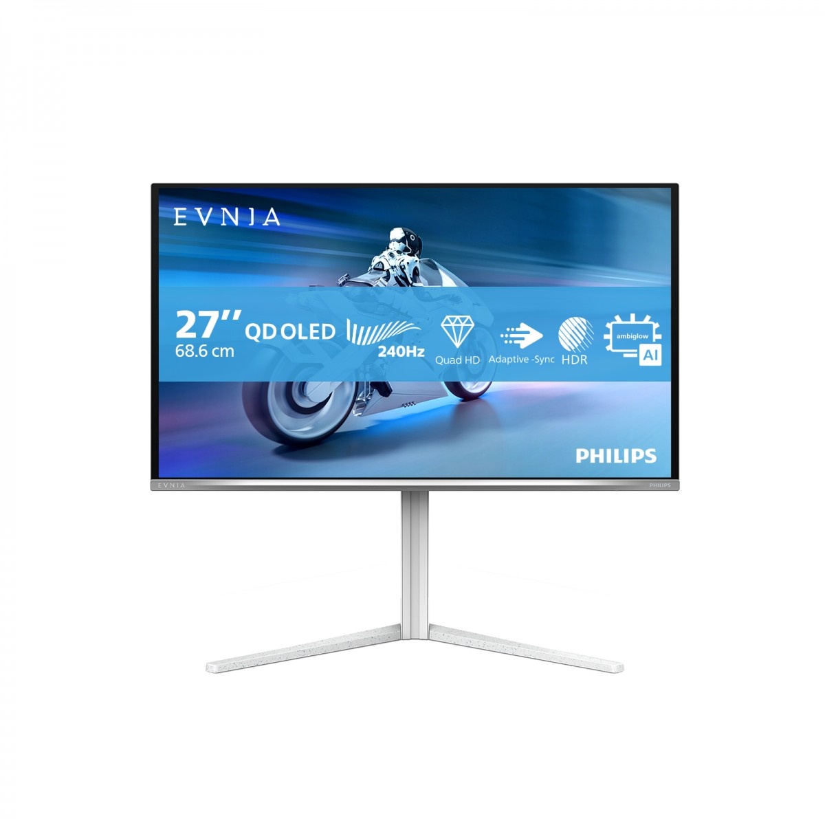 PHILIPS Philips Evnia 6000 27M2N6501L/00 Monitor PC 67,3 cm (26.5") 2560 x 1440 Pixel Quad HD QD-OLED Bianco - MONITOR E ACCESSORI | TecnoCARE.net Sabaudia, Latina, Terracina, San Felice Circeo e Pontinia