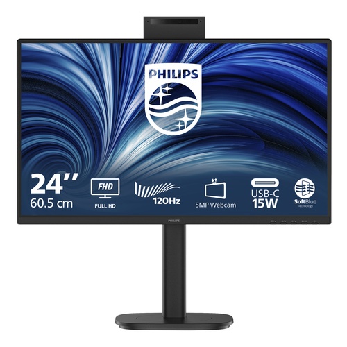 PHILIPS PHILIPS MONITOR 23,8 LED IPS FHD 16:9 4MS 300 CDM 120hz, PIVOT, WEBCAM, USB-C, VGA/DP/HDMI, MULTIMED - MONITOR LED | TecnoCARE.net Sabaudia, Latina, Terracina, San Felice Circeo e Pontinia