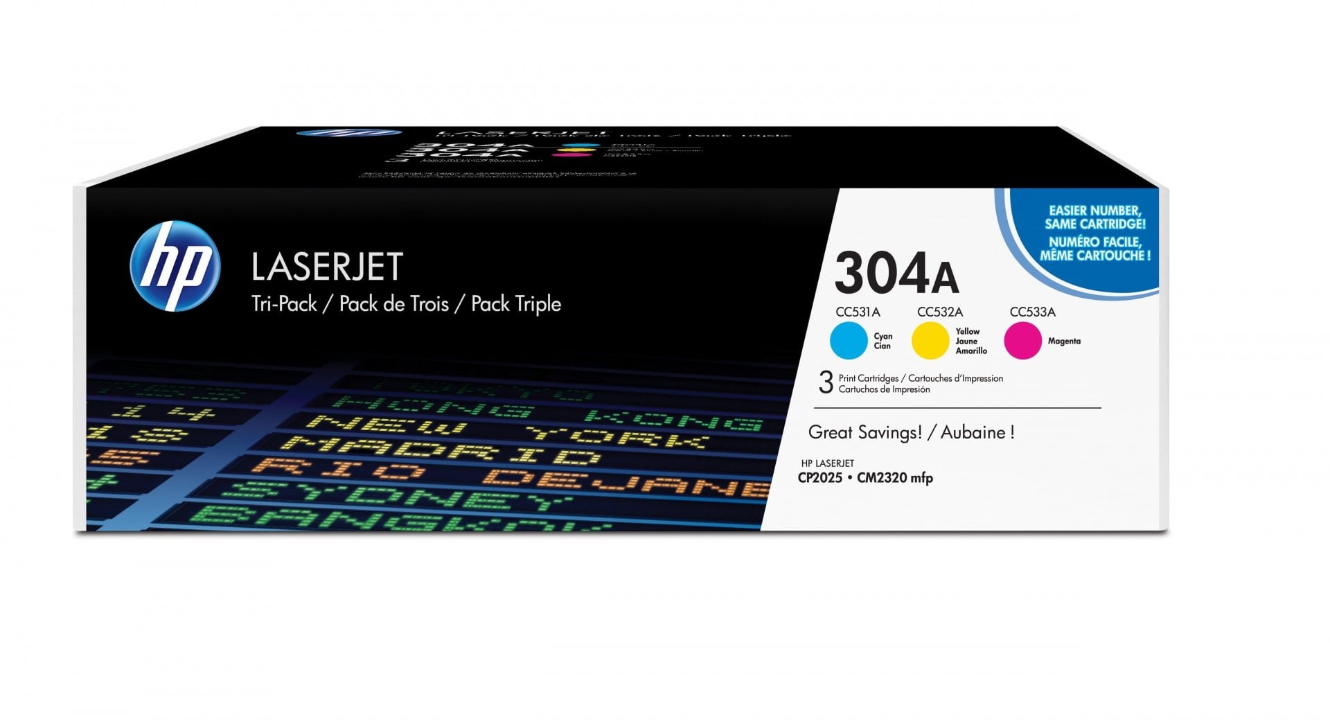 HP HP Confezione da 3 cartucce originali di toner ciano/magenta/giallo LaserJet 304A - STAMPANTI E SCANNER | TecnoCARE.net Sabaudia, Latina, Terracina, San Felice Circeo e Pontinia