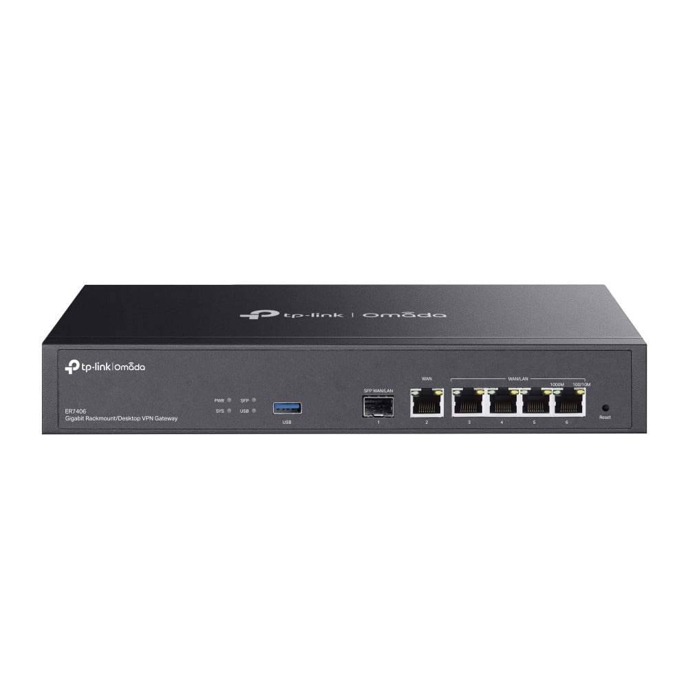 TP-LINK TP-Link ER7406 router cablato Gigabit Ethernet Nero - RETI | TecnoCARE.net Sabaudia, Latina, Terracina, San Felice Circeo e Pontinia