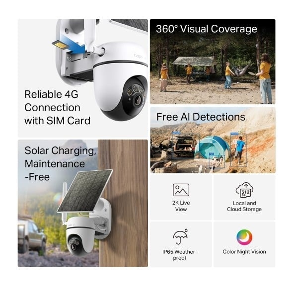 TP-LINK TP-Link Tapo C615G KIT Cupola Telecamera di sicurezza IP Esterno 2304 x 1296 Pixel Soffitto/Parete/Palo - SISTEMI DI SORVEGLIANZA | TecnoCARE.net Sabaudia, Latina, Terracina, San Felice Circeo e Pontinia