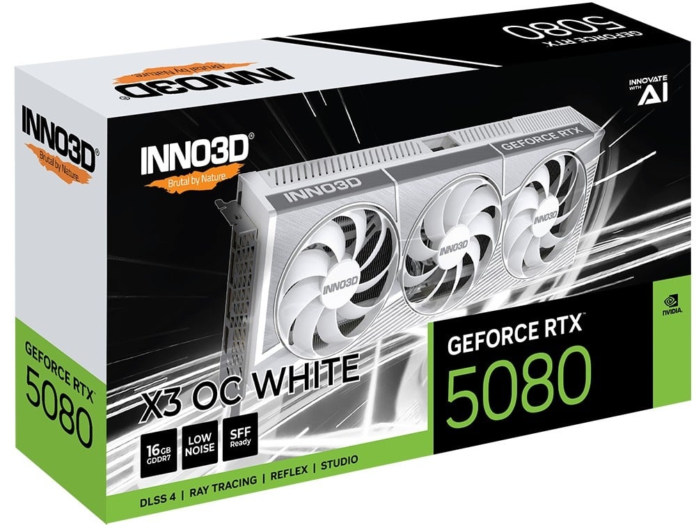 INNO3D INNO3D GeForce RTX 5080 X3 OC 16GB GDDR7 DLSS4 WHITE - COMPONENTI | TecnoCARE.net Sabaudia, Latina, Terracina, San Felice Circeo e Pontinia