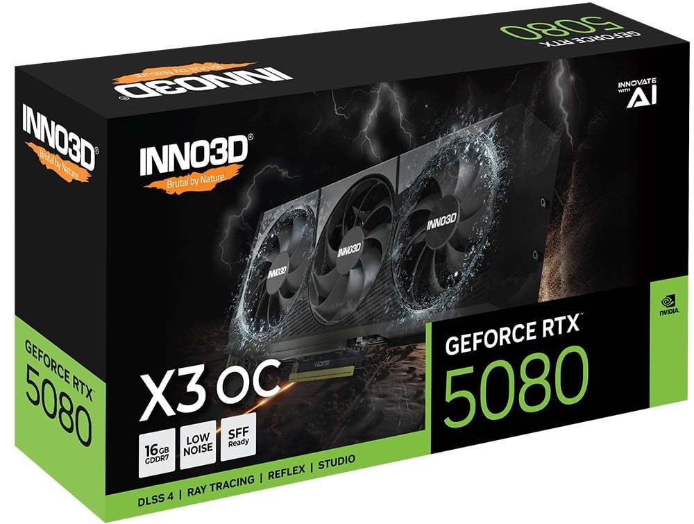 INNO3D INNO3D GeForce RTX 5080 X3 OC 16GB GDDR7 DLSS4 - COMPONENTI | TecnoCARE.net Sabaudia, Latina, Terracina, San Felice Circeo e Pontinia