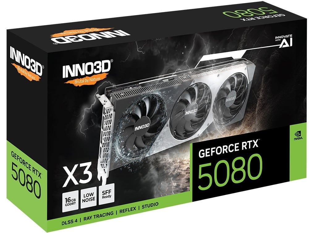 INNO3D INNO3D GeForce RTX 5080 X3 16GB GDDR7 DLSS4 - COMPONENTI | TecnoCARE.net Sabaudia, Latina, Terracina, San Felice Circeo e Pontinia