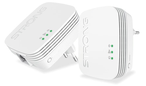 STRONG STRONG KIT DA DUE POWERLINE FORMATO MINI CPL 600 MBIT/S 1+1 ETHERNET - NO WIFI - POWERLINE (LAN SU RETE ELETTRICA) | TecnoCARE.net Sabaudia, Latina, Terracina, San Felice Circeo e Pontinia